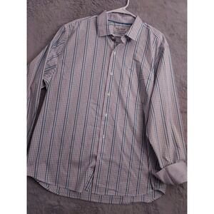 Tommy Bahama Shirt Mens Extra Large Sarasota Stretch Flip Cuff Green Plaid Prep